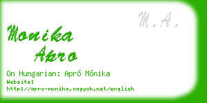 monika apro business card